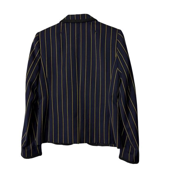 J.Crew Schoolboy Striped Blazer Wool Navy Size 4 - Picture 2 of 7